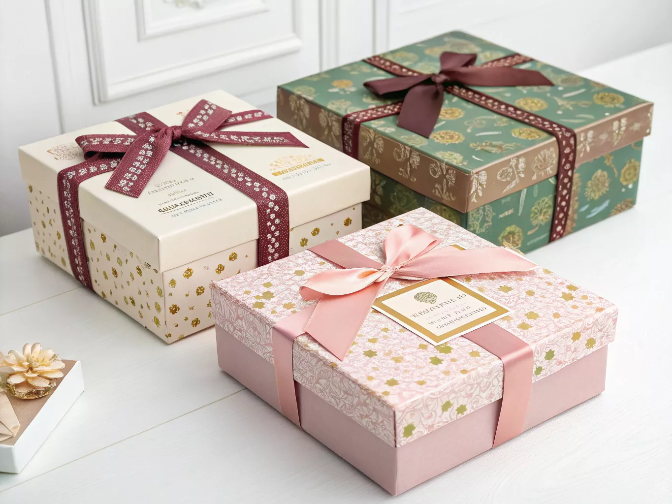 Beautiful custom gift boxes ready for delivery